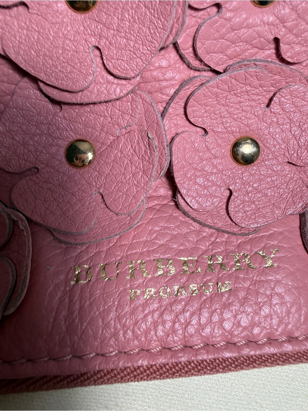 Burberry Prorsum Pink Leather Flower Petal Clutch Crossbody - Picture 4 of 6
